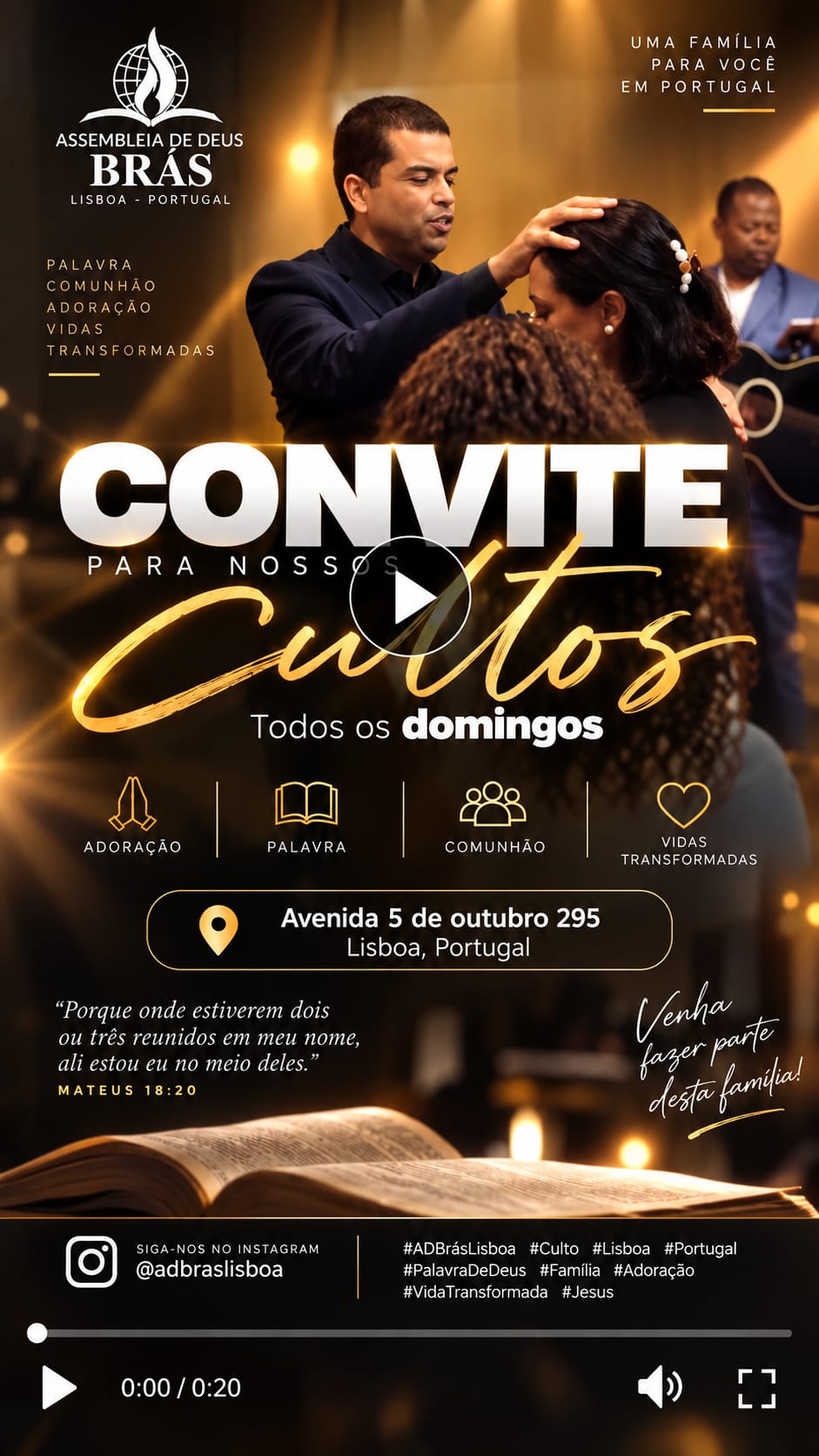 AD Brás Lisboa culto todo domingo